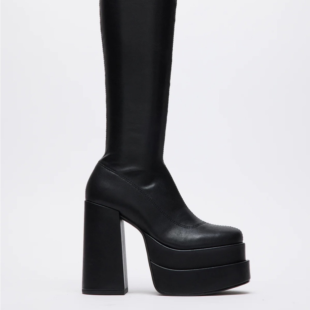 Steve Madden Black Knee-High Boot